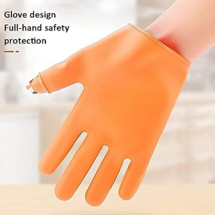 Silicone Thumb and Finger Protector Gloves for Cutting, Harvesting, and Vegetable Prep