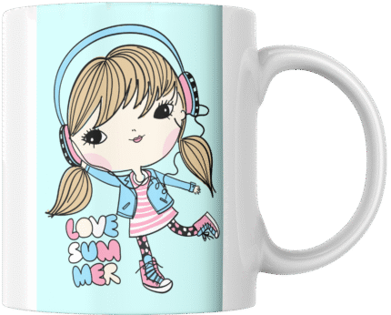 Printed Ceramic Mug | Coffee Mug | Tea Mug | Milk Mug | Designer Mug | 330 ml, Microwave & Dishwasher Safe | Mug for Kids | Mug for Friend, Birthday Gift
