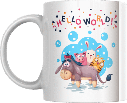 Printed Ceramic Mug | Coffee Mug | Tea Mug | Milk Mug | Designer Mug | 330 ml, Microwave & Dishwasher Safe | Mug for Kids | Mug for Friend, Birthday Gift